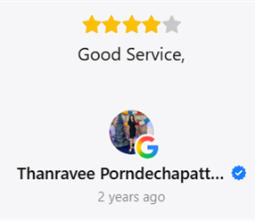 รีวิวลูกค้าบน Google